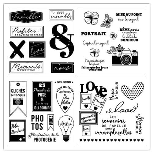 French Rubber Silicone Clear Stamps for Scrapbooking Tampons Transparents Seal Background Stamp Card painting Making Diy10x10