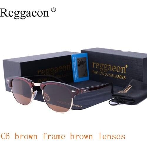 Reggaeon HOT classic half frame polarized sunglasses fashion men Lady retro sunglasses quality driving party UV400 sunglasses