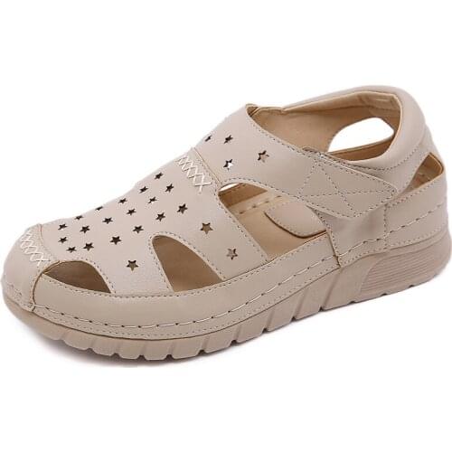 Fashion Women Sandals Platform Shoes Summer Female Comfortable Beach Sandalias Outdoor Ladies Vintage Wedges Retro Sewing Shoes