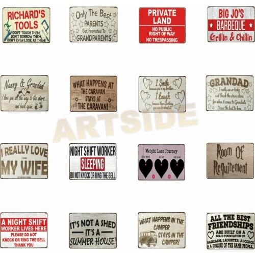 Slogan Words Mark Tin Sign Bar Pub Home Wall Decoration Retro Painting Plaques Art Poster Craft
