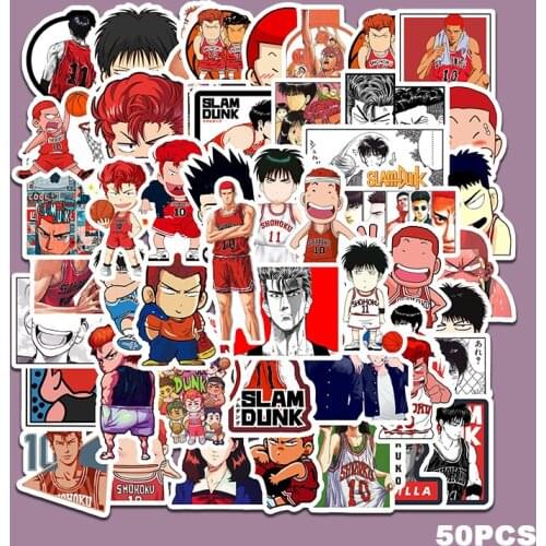 50Pcs SLAM DUNK 2021 Sticker For Suitcase Skateboard Laptop Luggage Fridge Phone Car Styling DIY Decal Sticker