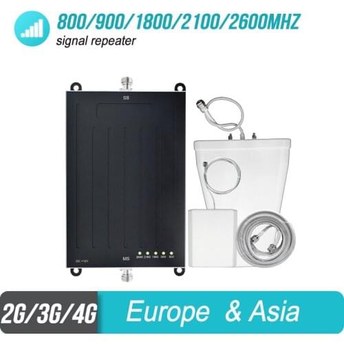 Lintratek Semi-Globalization 5 Band Signal Booster 800/900/1800/2100/2600mhz Repeater B20/B8/B3/B1/B7 Amplifier Antenna Kit S23