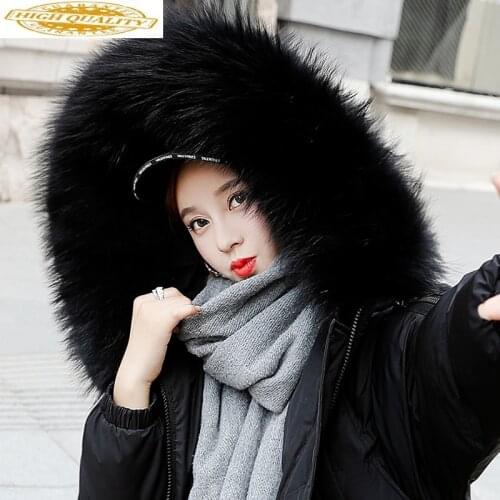 Womens Winter Jacket Large Fur Collar Parka Korean Padded Long Loose Casual Coat Female Jacket Parkas Mujer 2019 KJ682