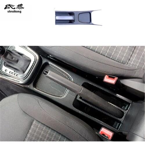 1PC ABS Carbon Fiber Grain Central Control Panel Decoration Cover for 2011-2018 Volkswagen VW POLO 6R 6C