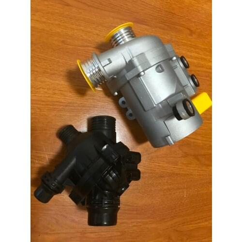 1pcs Electric Engine Water Pump+1pcs Thermostat For BMW X3 X5 328I -528i 128i