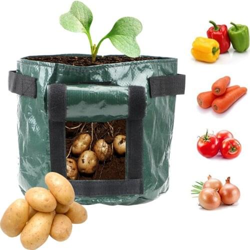 1Pcs DIY Potato Grow Planter PE Cloth Planting Container Bag Vegetable gardening jardineria Thicken Garden Pot Planting Grow Bag