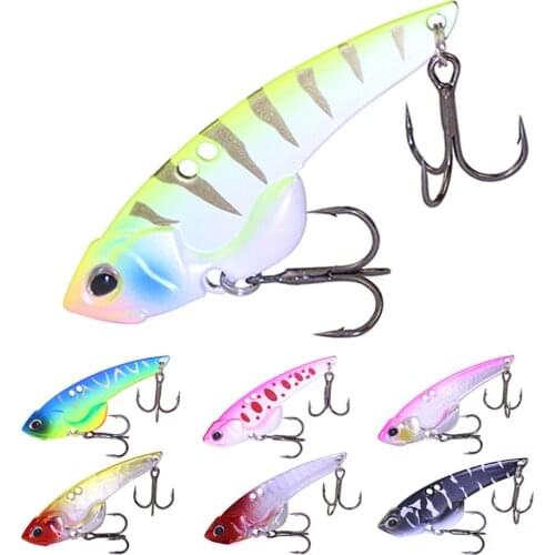 1PCS Fishing Lures 60mm/11g VIB Spoon Spinner Sinking Hard Bait Long Crankbait Vibration Wobbler Artificial Japan Fishing Tackle