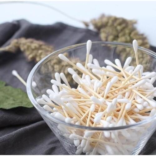 10/100pcs Cotton Swab Eco-friendly Bamboo Buds Sticks For Beauty Makeup Cream And Ointment Applicator Disposable Cotton Swabs
