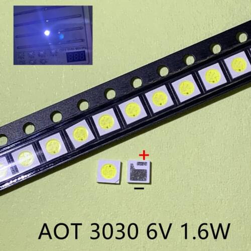 100pcs For SEOUL Original LED LCD TV Backlight Application LED 3535 Light Beads Cool white High Power 2W 6V