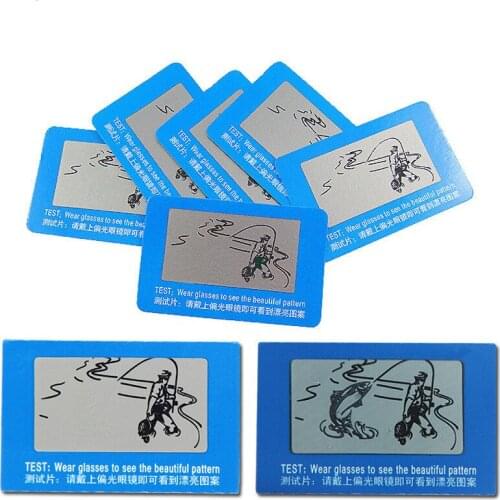 100pcs TAC Polarized Lens Test Card for Testing Polarizing sunglasses Polaroid Test Card eyewear sun Glasses accessories