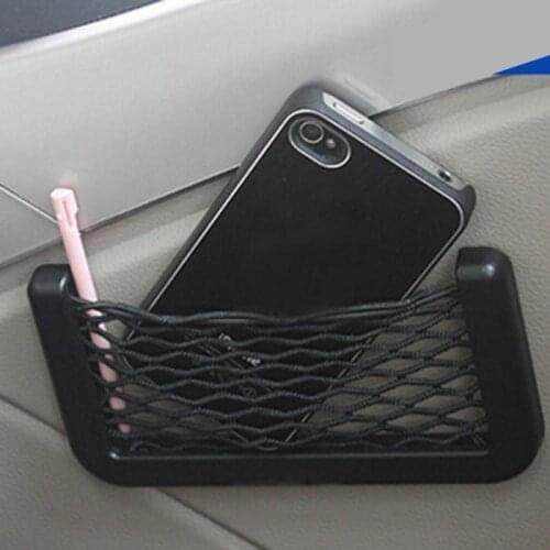 2pcs Car Mesh Net Bag Car Seat Side Back Storage Net Bag String Bag Mesh Pocket Organizer Stick-on For Wallet Phone Net Bag