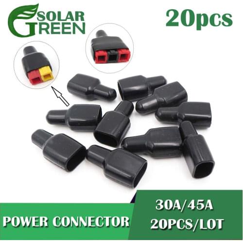 10Pcs X FR PVC Cover Flame Retardant Sleeve for PP30 PP45 Powerbank plug Connector Housing Solar Caravan Boat Black color