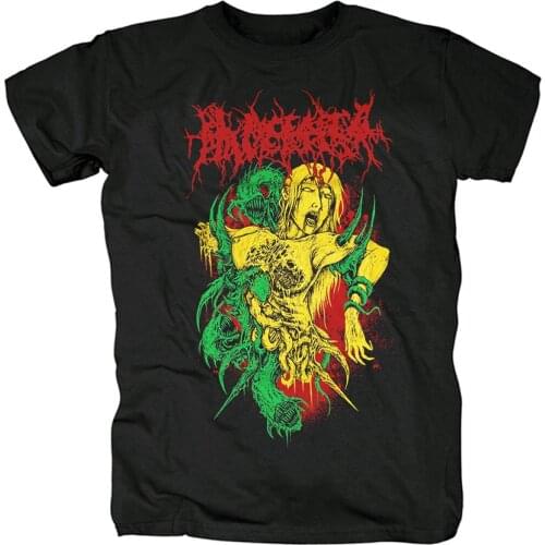 3 designs Horrible Placenta Powerfist band men women shirt 3D demon heavy Metal Punk fitness camiseta skateboard black Death tee