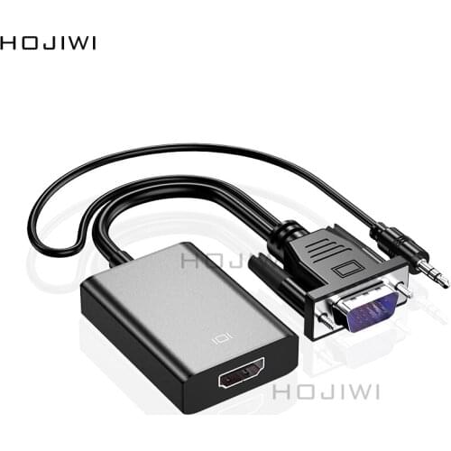 HOJIWI full HD 1080P HDMI-compatible to VGA Adapter Digital to Analog Converter Cable for PC laptop to HDTV Projector AD01