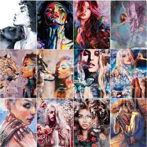 Diamond Embroidery Sexy Lady 5D Diy Diamond Mosaic Animal Diamond Painting Cross Stitch Home Decor Handicraft Wall Art Poster