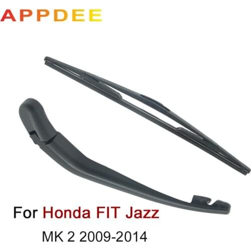 APPDEE Wiper 14" Rear Wiper Blade & Arm Set For Honda FIT Jazz MK 2 2009-2014 Windshield Windscreen Rear Window