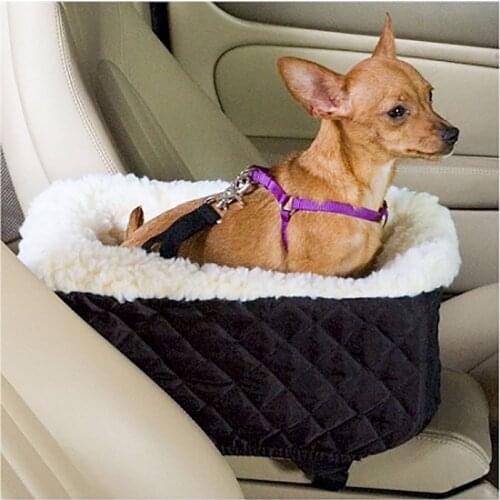 Car Armrest Box Pet Carrier Seat for dog cat Nonslip Quilted Pet Car Carrier for Dog Bags for Small Dogs Outdoor Travel