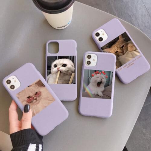 Lovely Cat Case For Xiaomi Mi Poco X3 NFC M3 F3 Redmi Note 10 9 8 Pro 8T 7 5 10S 9S 9C 9T A3 9 SE 10 10T 11 Lite TPU Funda Cover