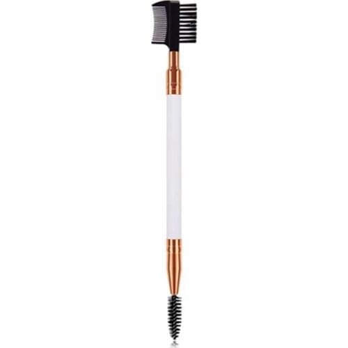 1 Pcs Double End Eyebrow Comb Brow Lash Brush Eye Makeup Eyelash Grooming Makeup Brush Nylon Fiber Portable Cosmetics Tool
