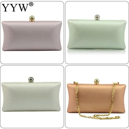 Elegant PU Leather Evening Party Clutch Bag Chain Purses and Handbags Female Clutch Exquisitely Pristine Evening Bags Shoulders