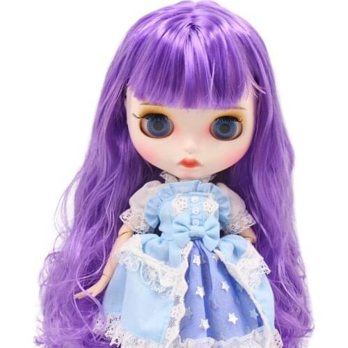 ICY Factory 1/6 bjd joint body purple hair new matte face with 4 color eyes 30cm customized gift toy doll