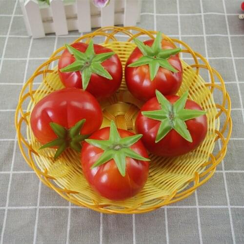 10pcs High imitation artificial Fake tomato model&artificial plastic fake simulated tomato vegetable