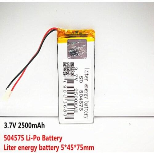 10pcs Liter energy battery Good Qulity 3.7V,2500mAH,504575 Polymer lithium ion / Li-ion battery for TOY,POWER BANK,GPS,mp3,mp4