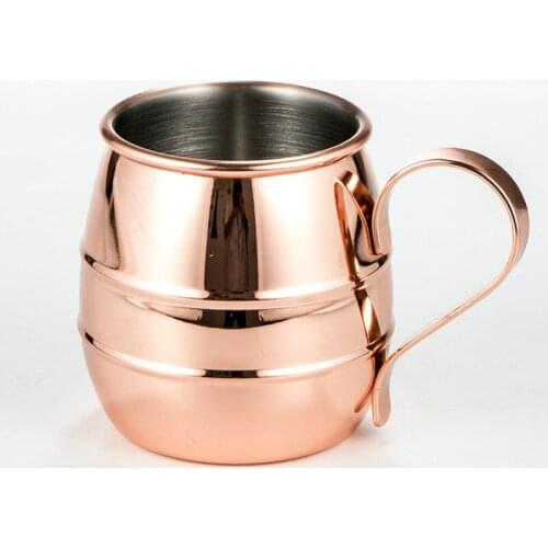 500Ml Stainless Steel Metal Wine Cup Single Layer Barrel-Type Cocktail Cup Creative Beer Stein Mug Bar Cool Cup Drinking Utensil