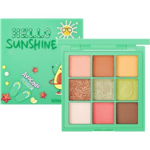 New Summer Fruit 9 Color Eyeshadow Palette Girl Long Lasting Eyeshadow Palette Korean Style Beauty Eye Makeup Cosmestic Set RG19