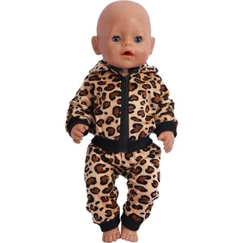 18 Inch Doll Clothes Leopard Print 43 cm Baby Born Clothes American Girl Doll Clothes OG Dolls Dollhouse Accessories Girl Gift