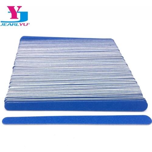 Wholesale 100pcs/lot Nail File Wooden Polished Bar Strip Limas Para Manicura Sanding Stick 180/240 Grit Nagelvijl Double Head