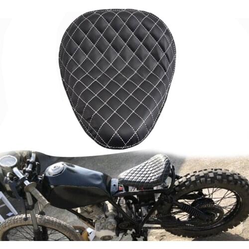 Motorcycle Seat Cushion Solo Driver Seat with Spring for Chopper Bobber Custom Sportster Dyna