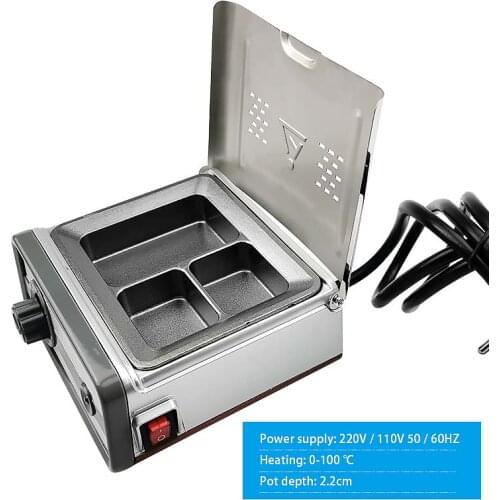 3 Lots Wax Melting Heater Machine Portable 3-well Wax Pot Dipping Melter Dental Lab Equipment