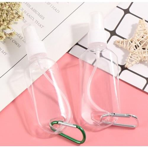 Portable Alcohol Spray Bottle Empty Hand Sanitizer Empty Holder Hook Keychain