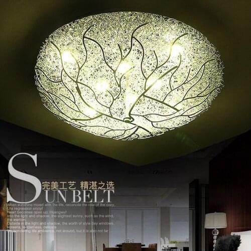 Dia50/80cm Modern minimalist bedroom lights atmosphere creative art warm lamps round restaurants LED living room ceiling lamp