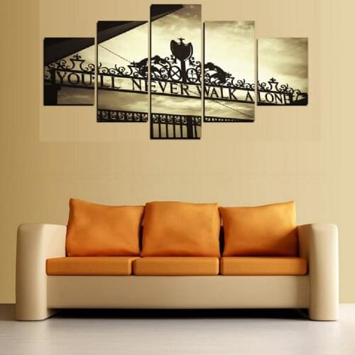 Frame Wall Art Poster Modern 5 Panel You Will Never Walk Alone Living Room Canvas HD Print Painting Modular Home Decor Pictures