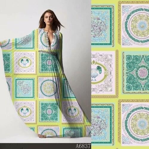 Printed Silk Stretch Satin Fabric Spandex Mulberry Silk Smooth Soft Drape Comfortable Breathable Clothing Fabrics Shirt Bedding