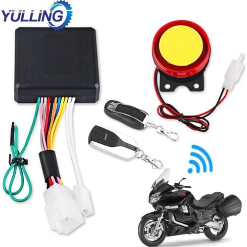 12V Universal Motorcycle Alarm System 125dB Anti-theft Security Alarm with Remote Control Engine Start for Scooter ATV Moto