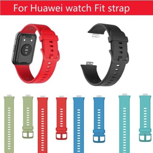Hot sale Silicone Watch Strap For Huawei Watch Fit SmartWatch Band For Huawei fit WristBand replacement Bracelet