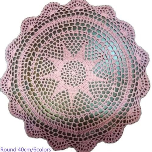 Modern lace cotton place table mat cloth tea pad cup mug coffee crochet doily dining wedding coaster placemat Christmas kitchen