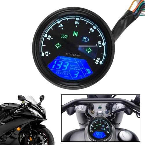 Motorcycle Speedometer Moto Dashboard Tachometer Anti-glare Motorcycle Digital Indicator Fuel Meter Night Vision Dial Odometer