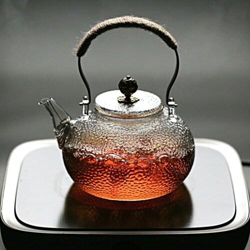Hammer Beam Glass Teapots High Temperature Kettle Electric Ceramic Stove Open Fire Boil Teapot Coffee Juice Drink Cold Kettle