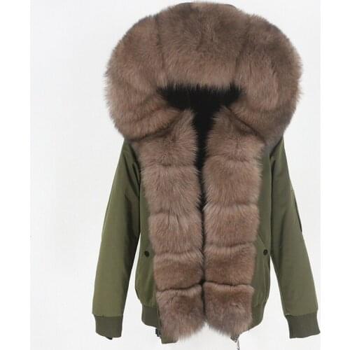 Brand New 2020 Waterproof Bomber Parka Winter Jacket Women Real Fur Coat Natural Fox Fur Collar Hood Warm Streetwear Detachable