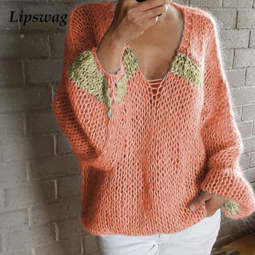 Women Fashion Casual Loose Sweaters Elegant Long Sleeve Gold Wire Knitted Sweater Jumper Autumn Winter V Neck Warm Pullover Tops