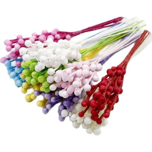 10pcs/lot Artificial Flower mini Foam berry Bouquet For Wedding Decoration DIY Scrapbooking Decorative Wreath Fake Flowers