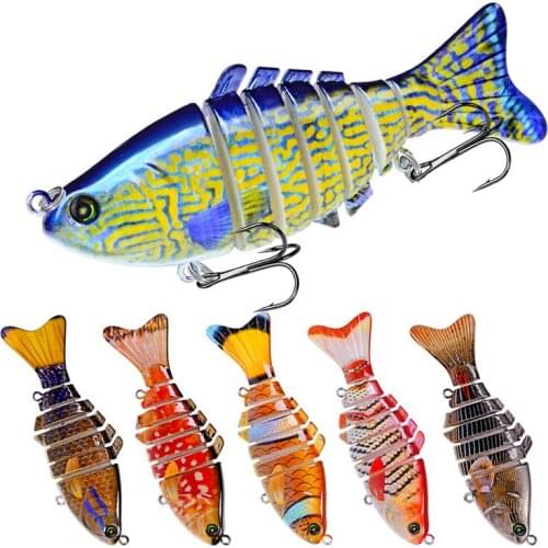 10cm Painted Lure Bait Plastic Hard Bait Lure Bait Multi-section Fish Bionic Bait Artificial Animal Shape Fishing Tackle Lure