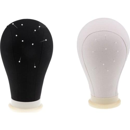 2pcs 24" Poly Canvas Block Head Mannequin Head Wig Making Display Styling