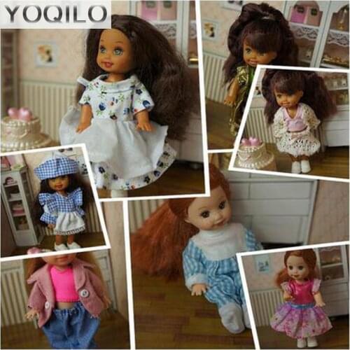5Set Clothes+5pairs Shoes Mini Doll Accessories Casual Clothes For Kelly Dolls