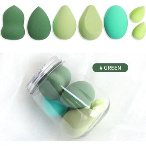 7pcs Makeup Sponge Soft Elastic Puffs Blender Cosmetics Tools For Powder Liquid Cream Foundation Sponge