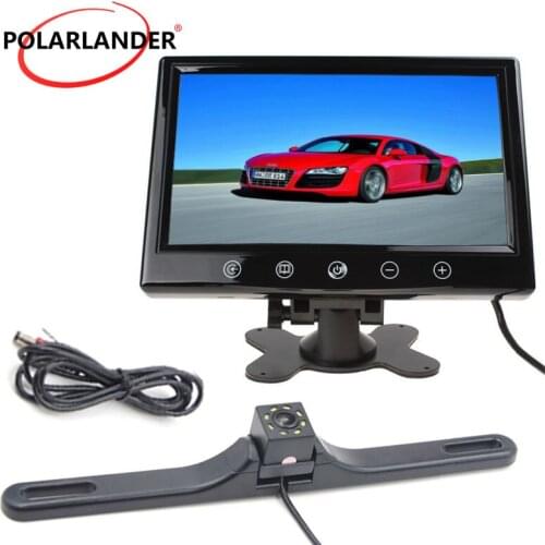 9 inch TFT Screen Car Monitor With GPS Long Lightless Hidden Night Vision Parking Monitor LED Wireless Rear Camera